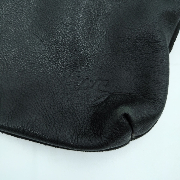 Molly G Small Black Genuine Suede Leather Crossbody Purse Thin Strap Made in‎ LA - Picture 4 of 6